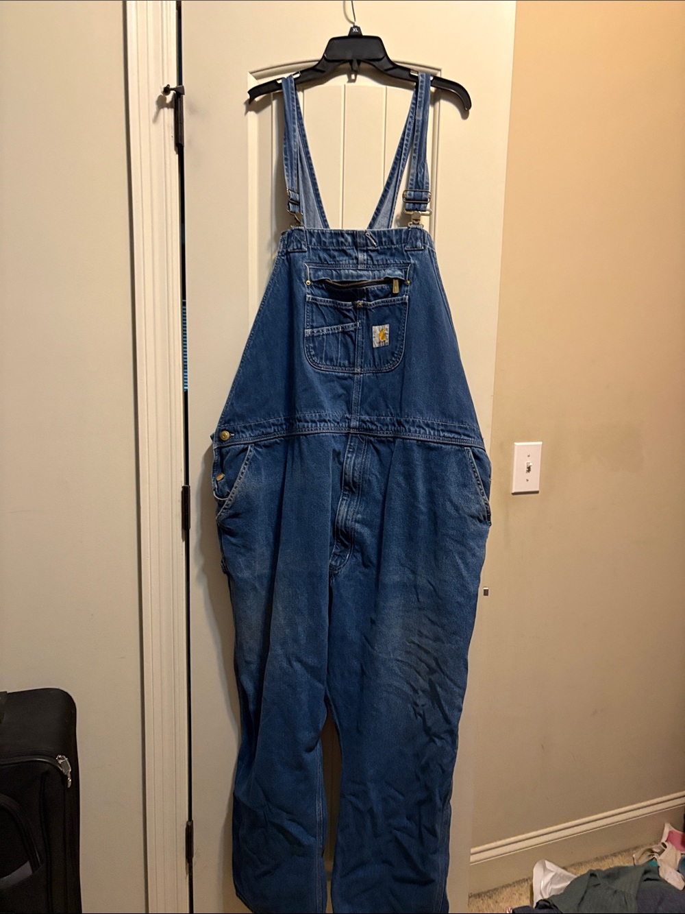 Carhartt Blue Denim Work Bib Overalls